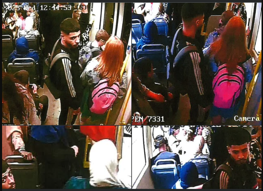La policía busca a un sospechoso por acoso en tranvía y pide colaboración ciudadana